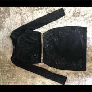 Bebe crop top and a skirt size S